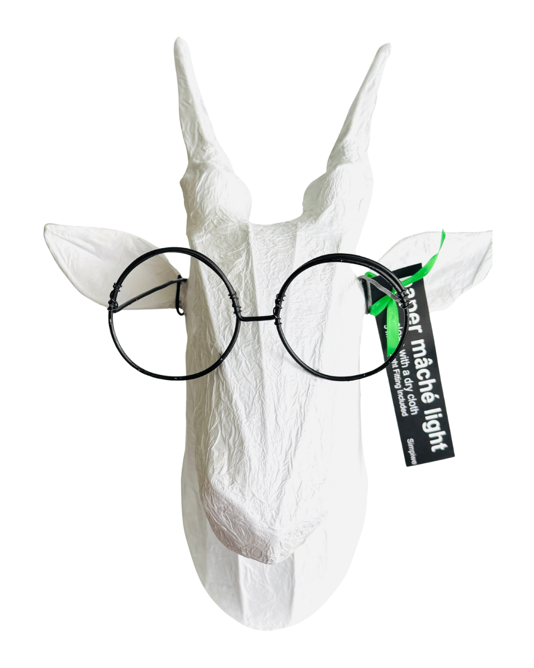 Buckhead wall light fixture-White with black glasses