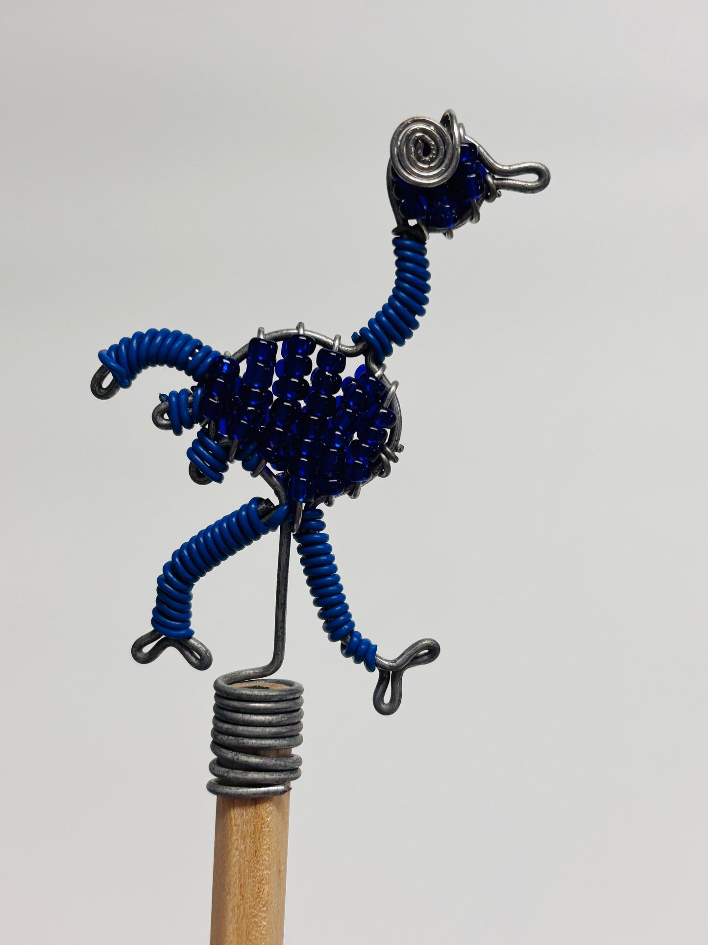 Beaded Pencil Toppers-Ostrich