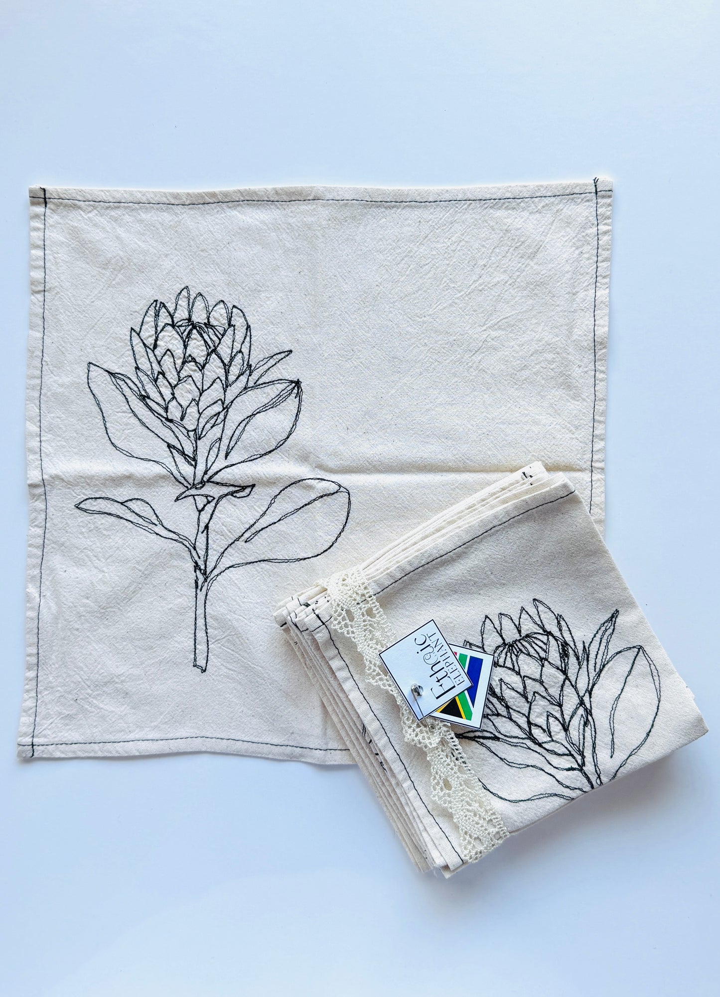 Cotton Serviettes-Protea