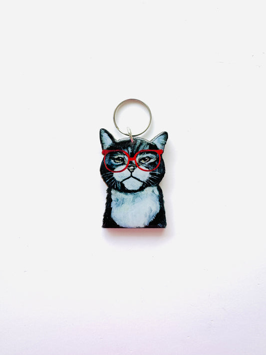 Keyring-Mickey with Red Glasses