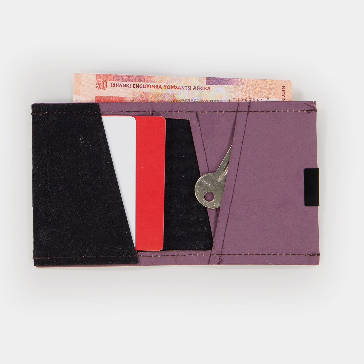 TheWren Square Wallet-Aubergine