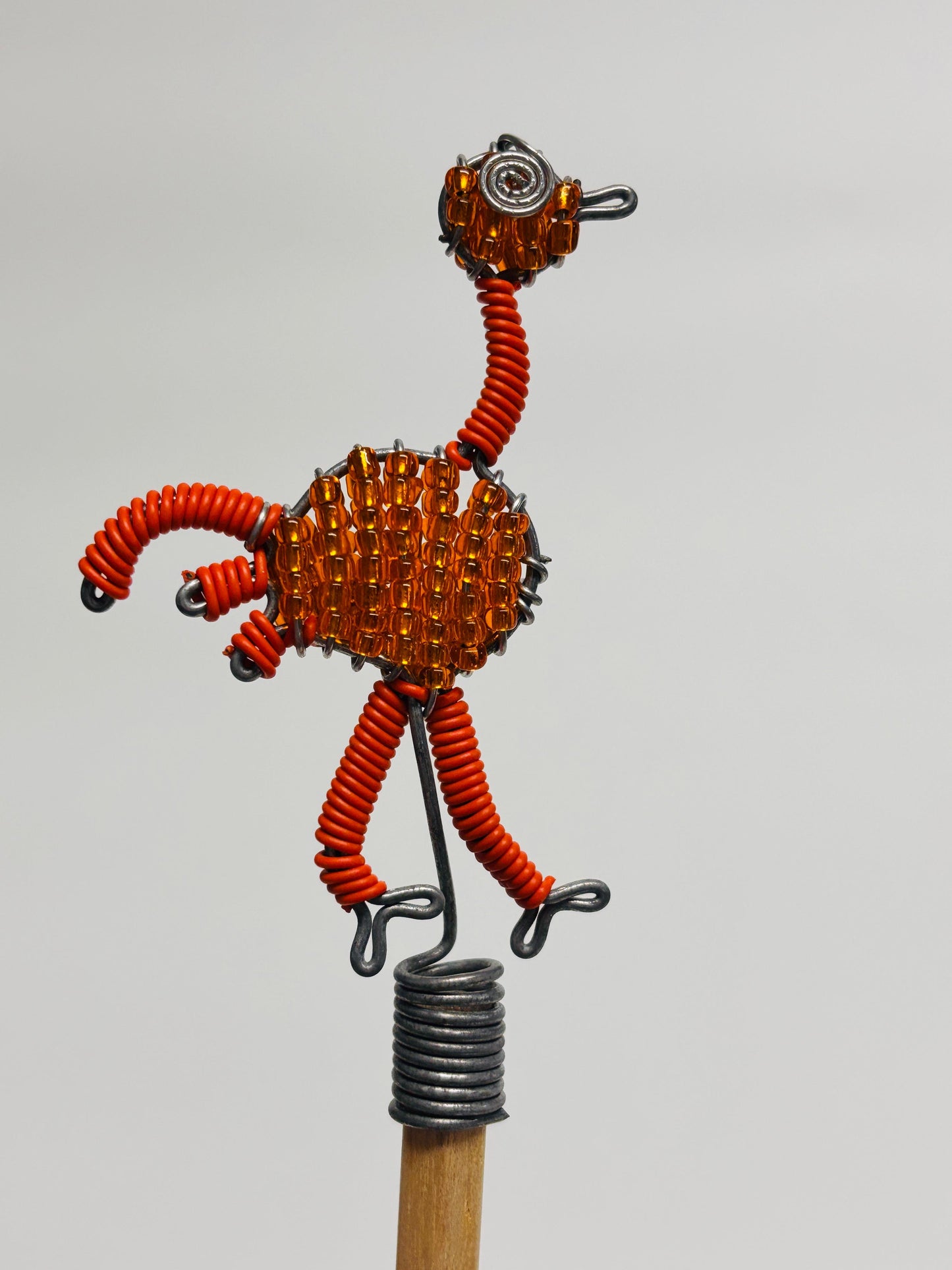 Beaded Pencil Toppers-Ostrich
