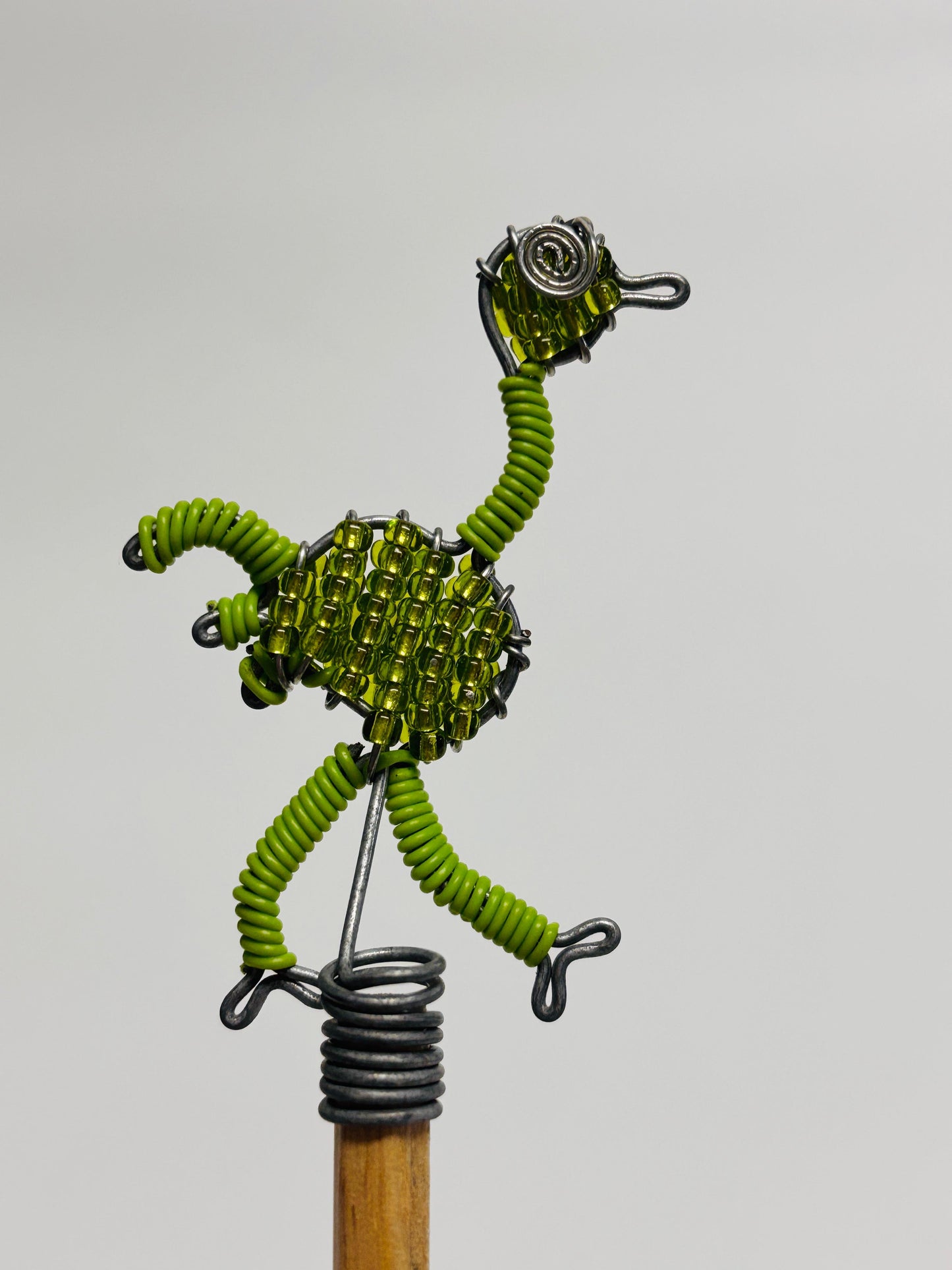 Beaded Pencil Toppers-Ostrich