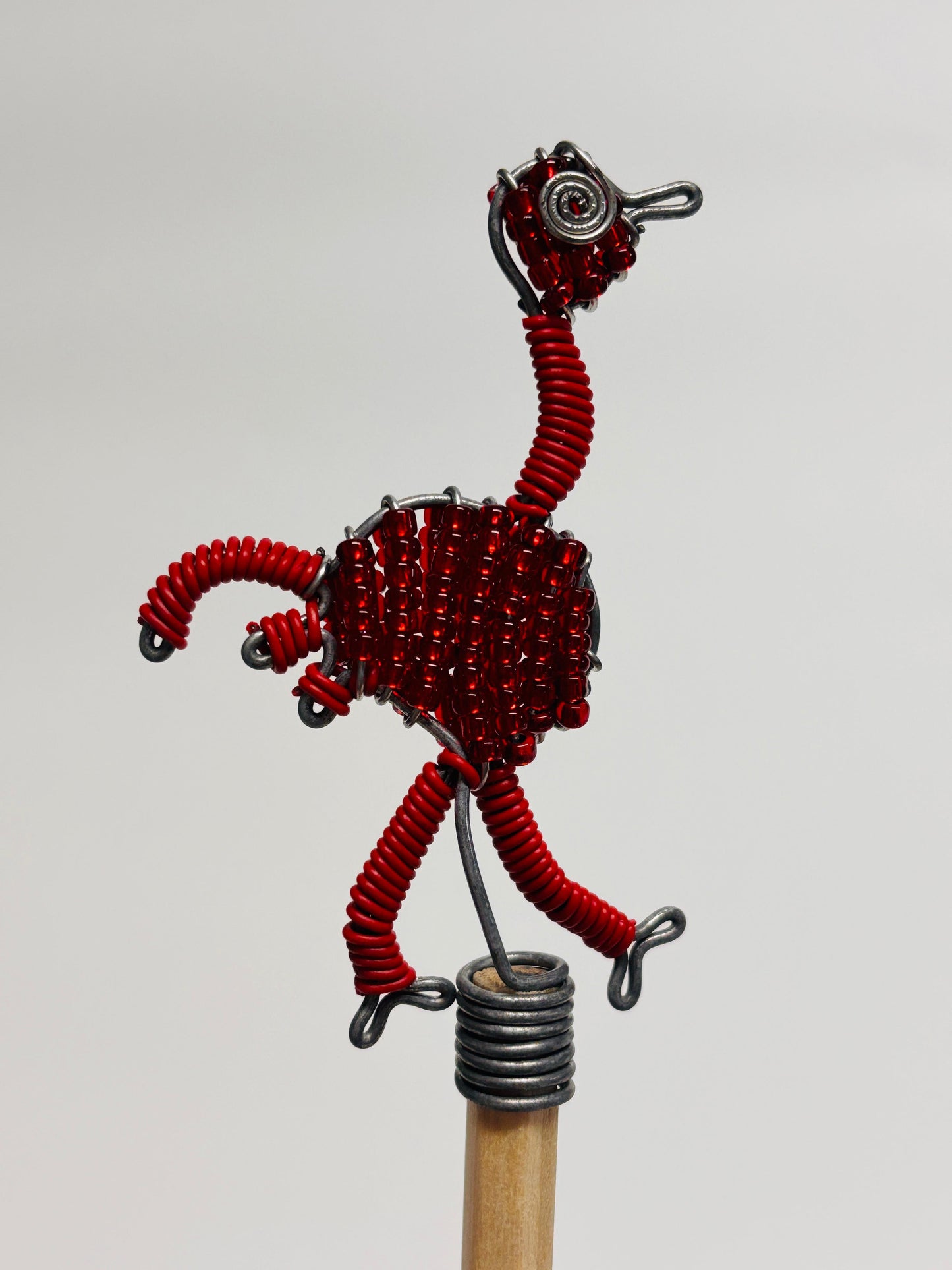 Beaded Pencil Toppers-Ostrich