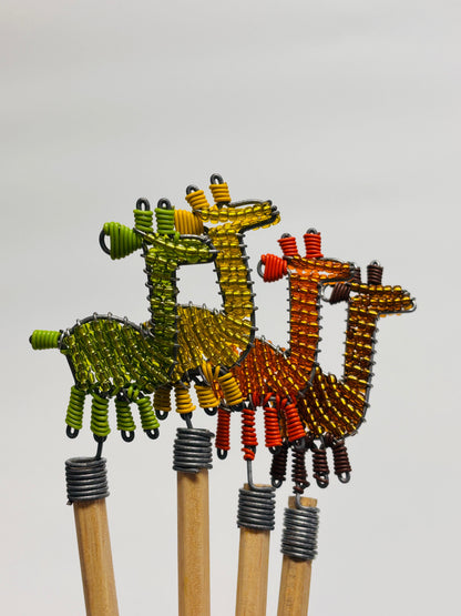 Beaded Pencil Toppers - Giraffe