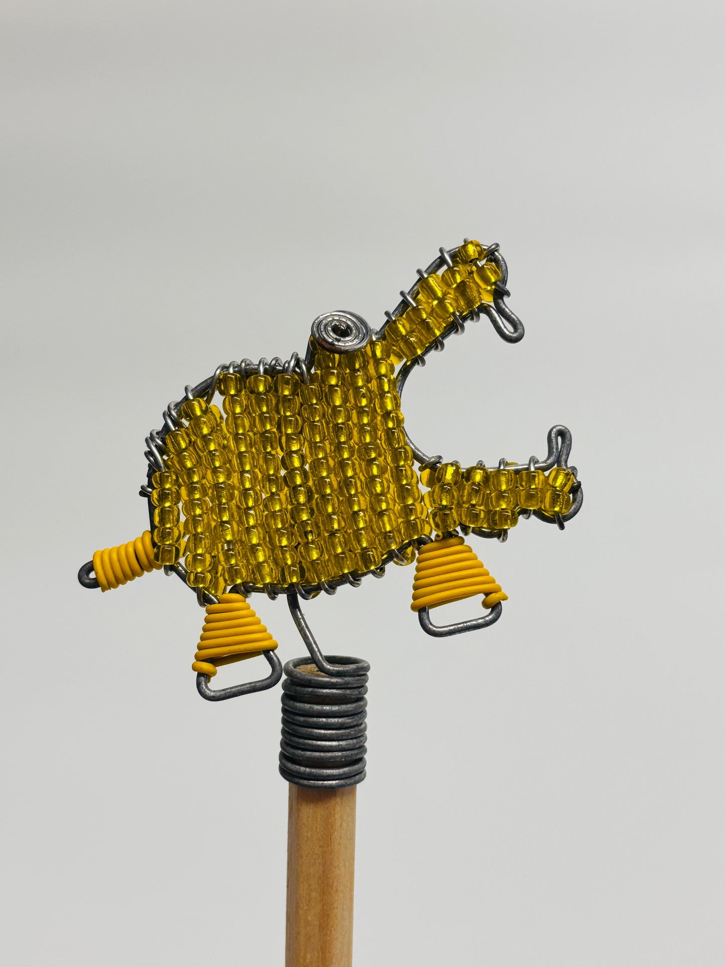 Beaded Pencil Toppers - Hippo