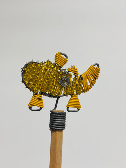 Beaded Pencil Toppers - Rhino