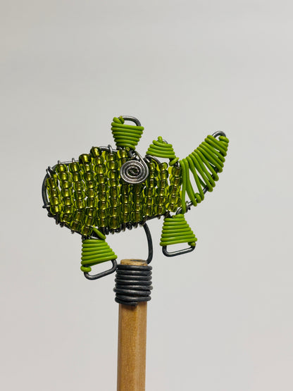 Beaded Pencil Toppers - Rhino