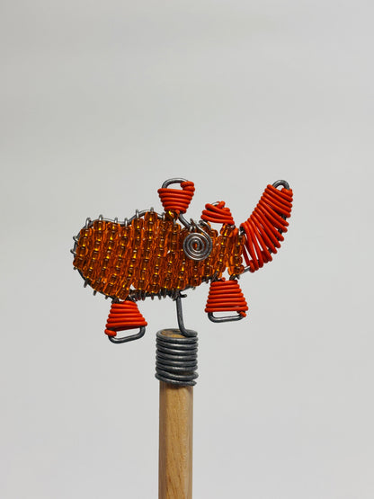 Beaded Pencil Toppers - Rhino