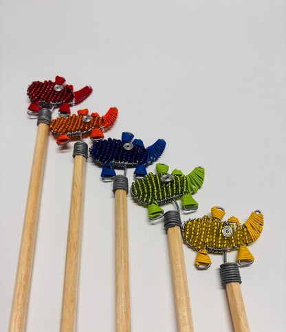 Beaded Pencil Toppers - Rhino