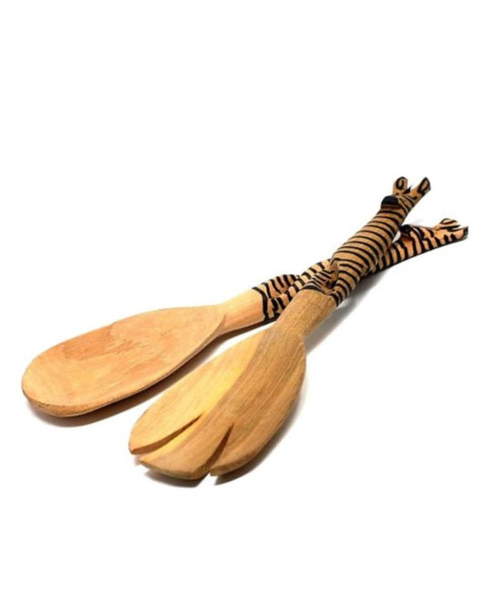 Salad Server Spoons-Zebra